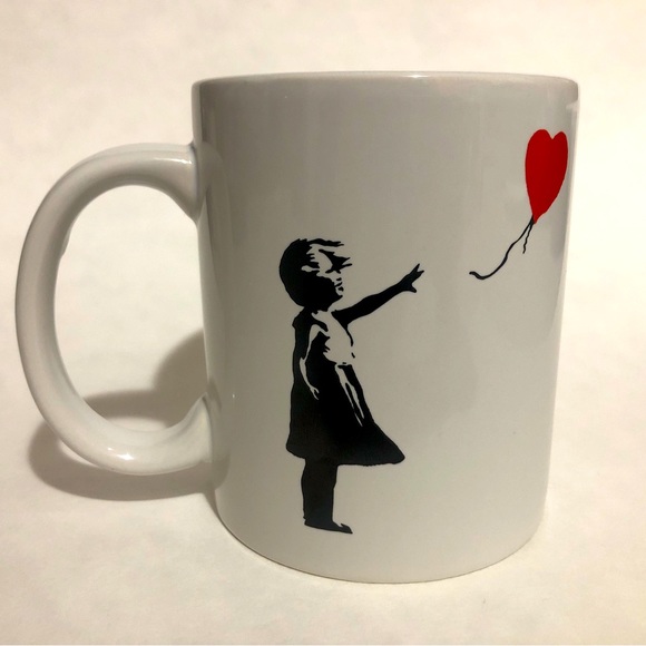 Banksy “Girl with Balloon” Mug Ceramic Coffee - Picture 4 of 7